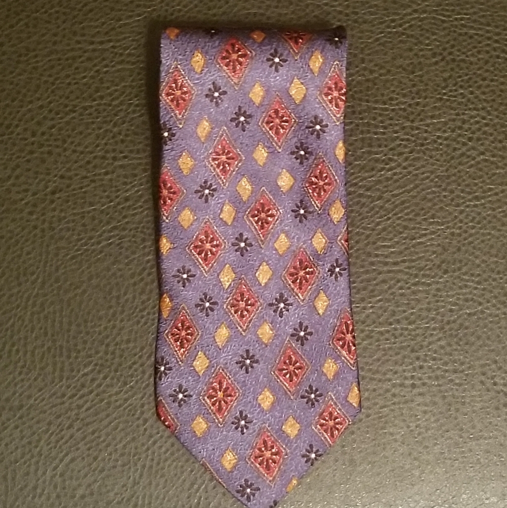 Mondo di Marco Geometric Men's Silk Tie - Picture 3 of 6